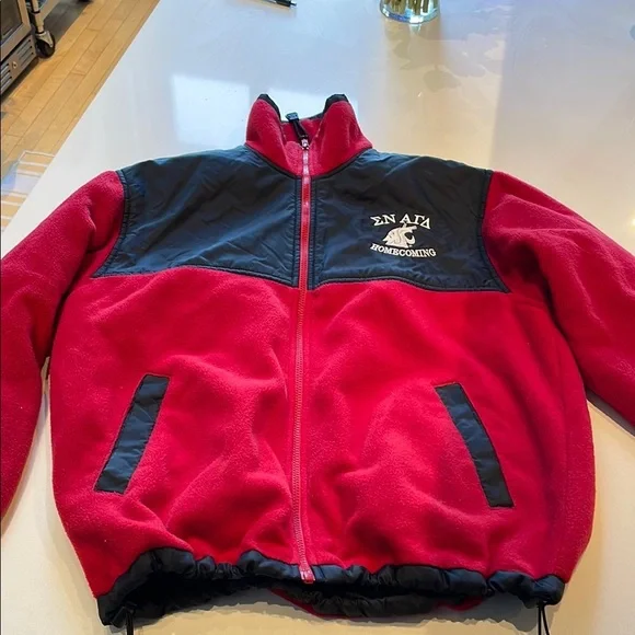 Port Authority WSU Homecoming Sorority Fleece Zip Up Jacket,Size XS Oversized - Picture 3 of 10